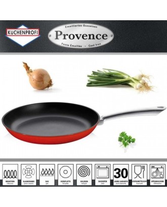 Tigaie din fonta, 20 cm, rosie, colectia Provence - KUCHENPROFI